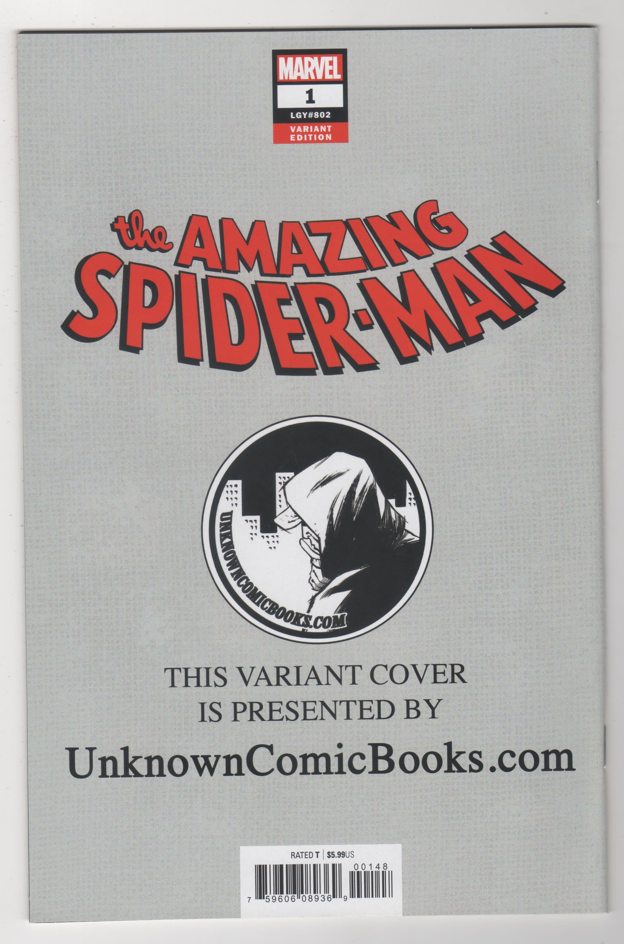 Amazing Spider-Man #1 Philip Tan Virgin Variant Marvel Comics 2018
