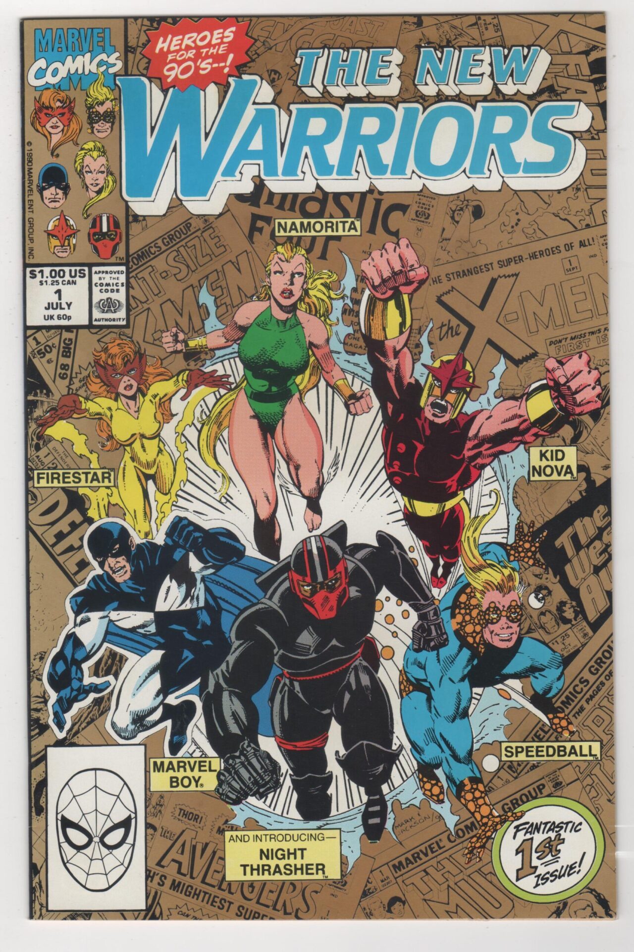 New Warriors #1 GOLD 2nd print Marvel Comics 1990