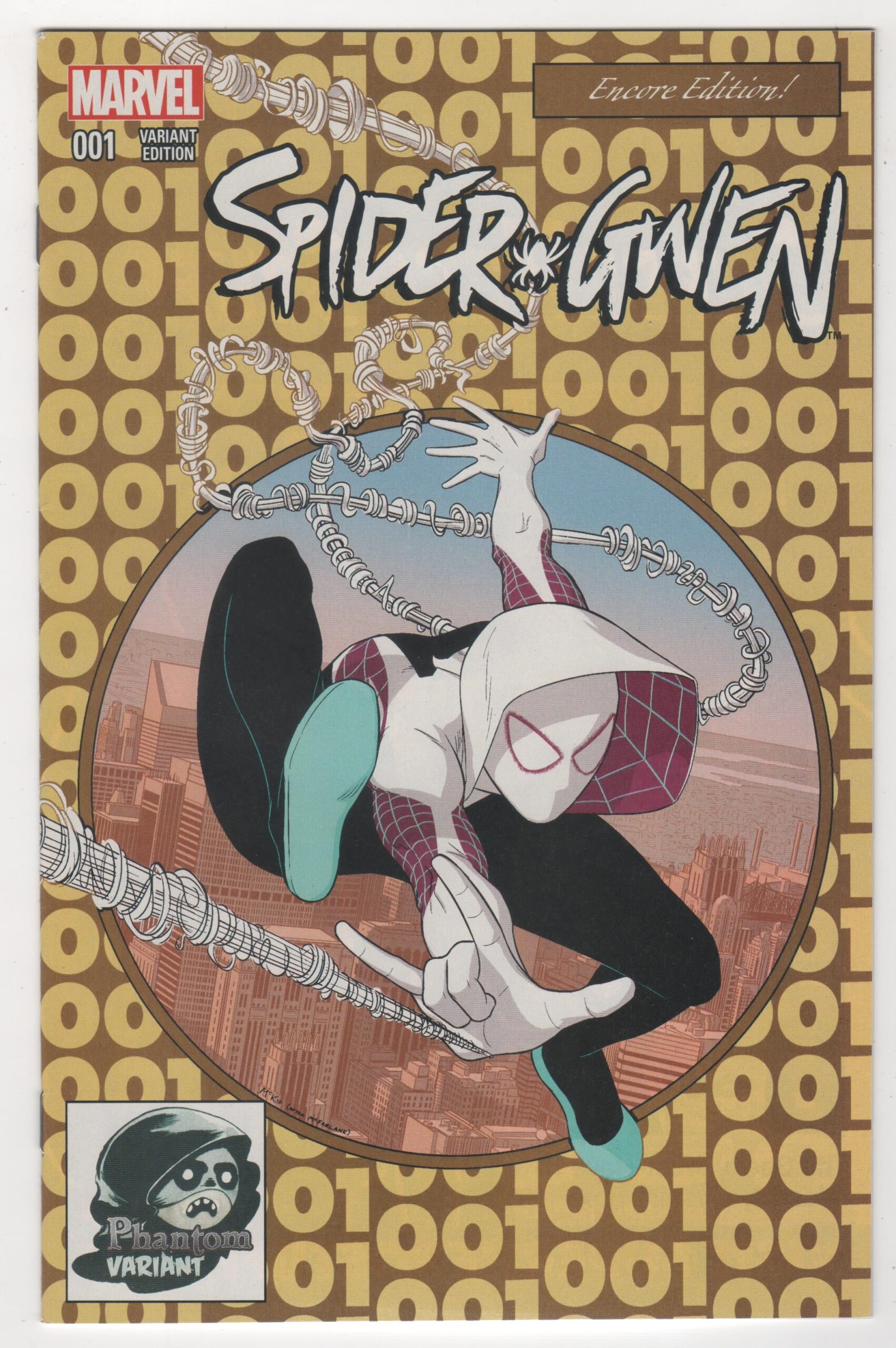 Spider-Gwen #1 Jamie McKelvie Gold Phantom Variant (2015) - ASM #300 Homage