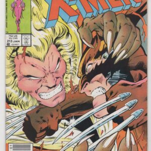 X-Men #213 Wolverine vs Sabretooth Chris Claremont Marvel Comics 1987