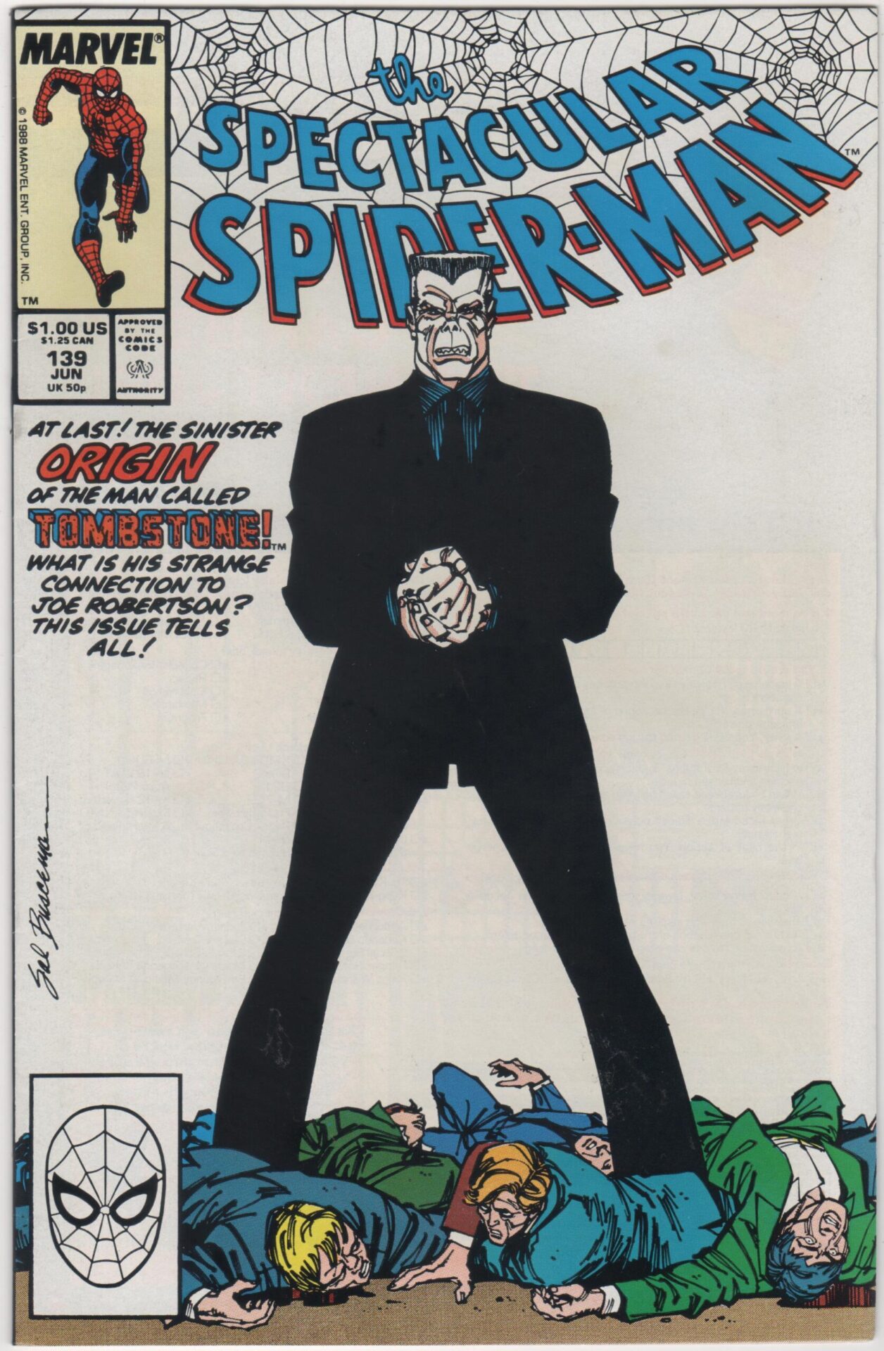 Peter Parker Spectacular Spider-Man #139 Tombstone Origin Marvel Comics 1988
