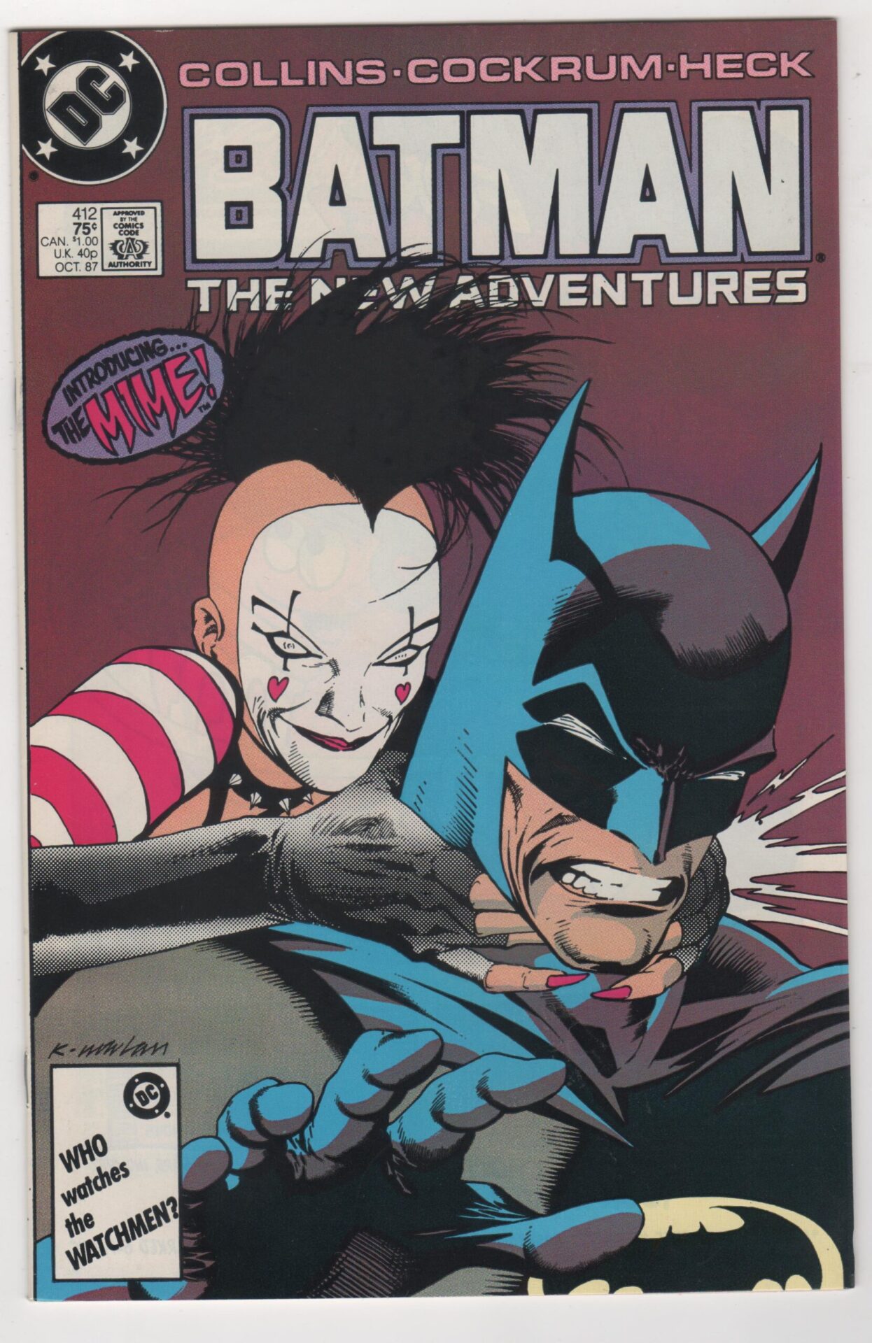 Batman #412 DC Comics 1st Appearance of Mime 1987