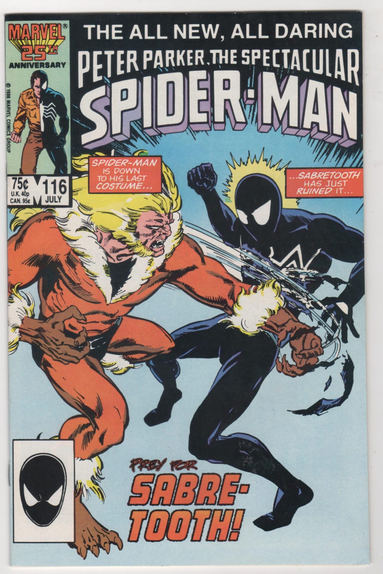 PETER PARKER SPECTACULAR SPIDER-MAN #116 Marvel Comics 1986