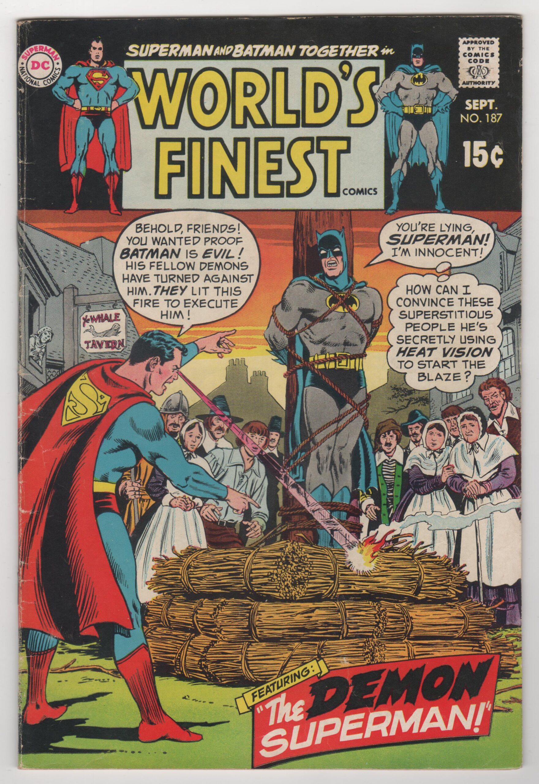 Worlds Finest #187 1969 First Print DC Comics