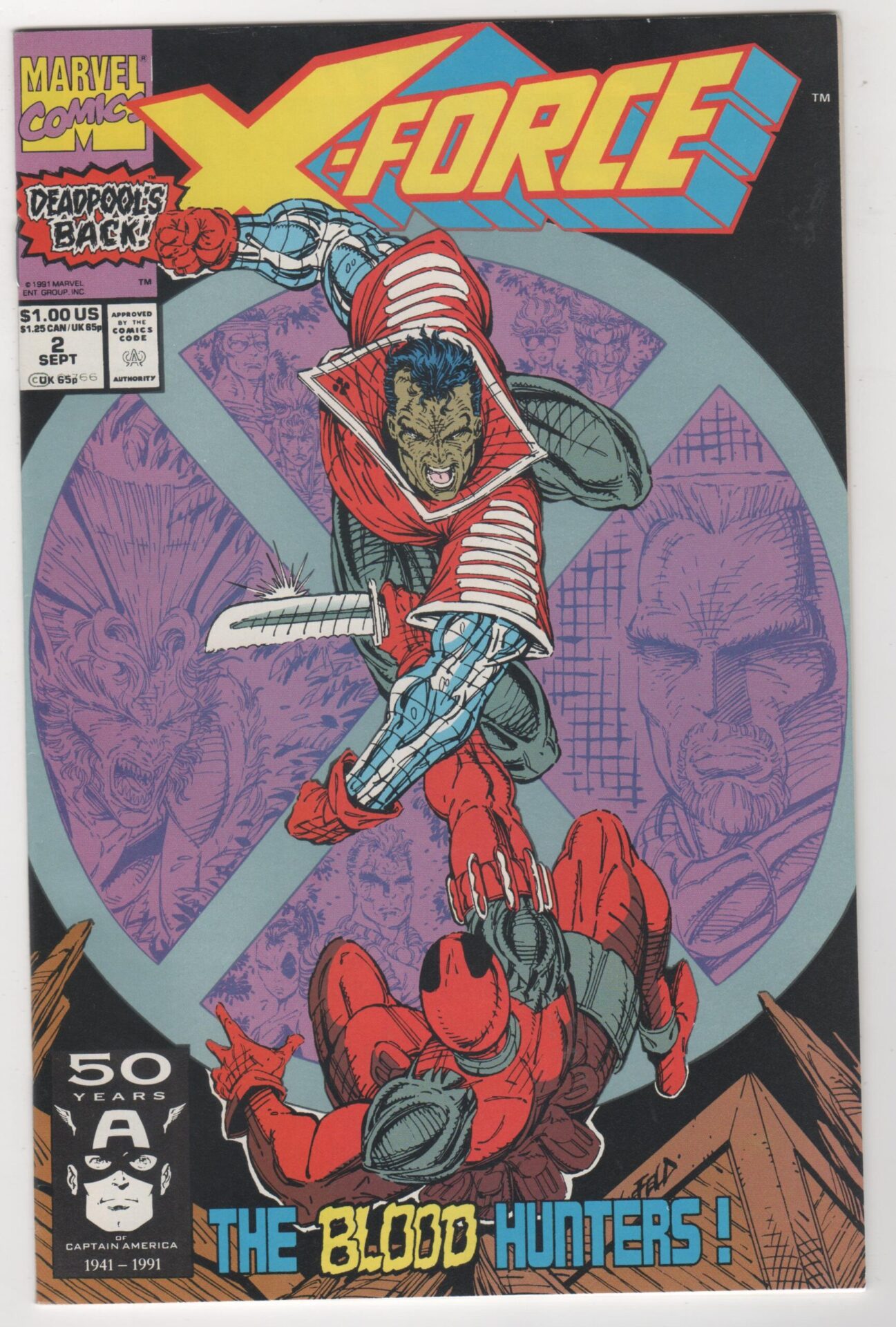 X-FORCE #2 1991 2nd Appearance of Dead Pool Marvel Comics