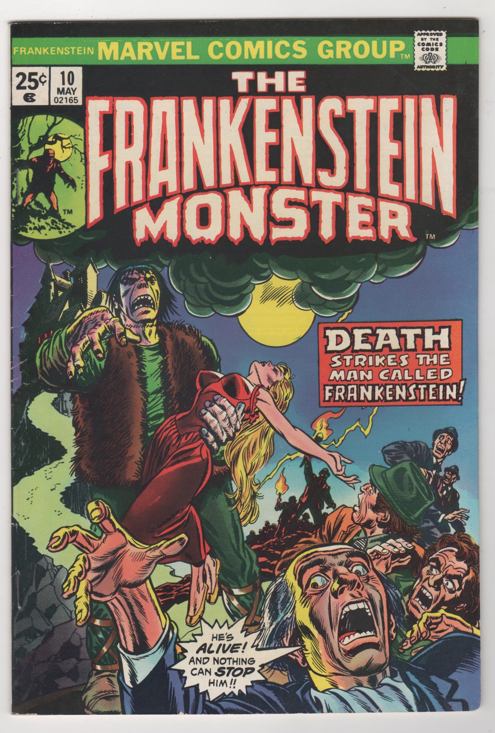 Frankenstein #10 Gary Friedrich and John Buscema 1974 Bronze Age Marvel Comics