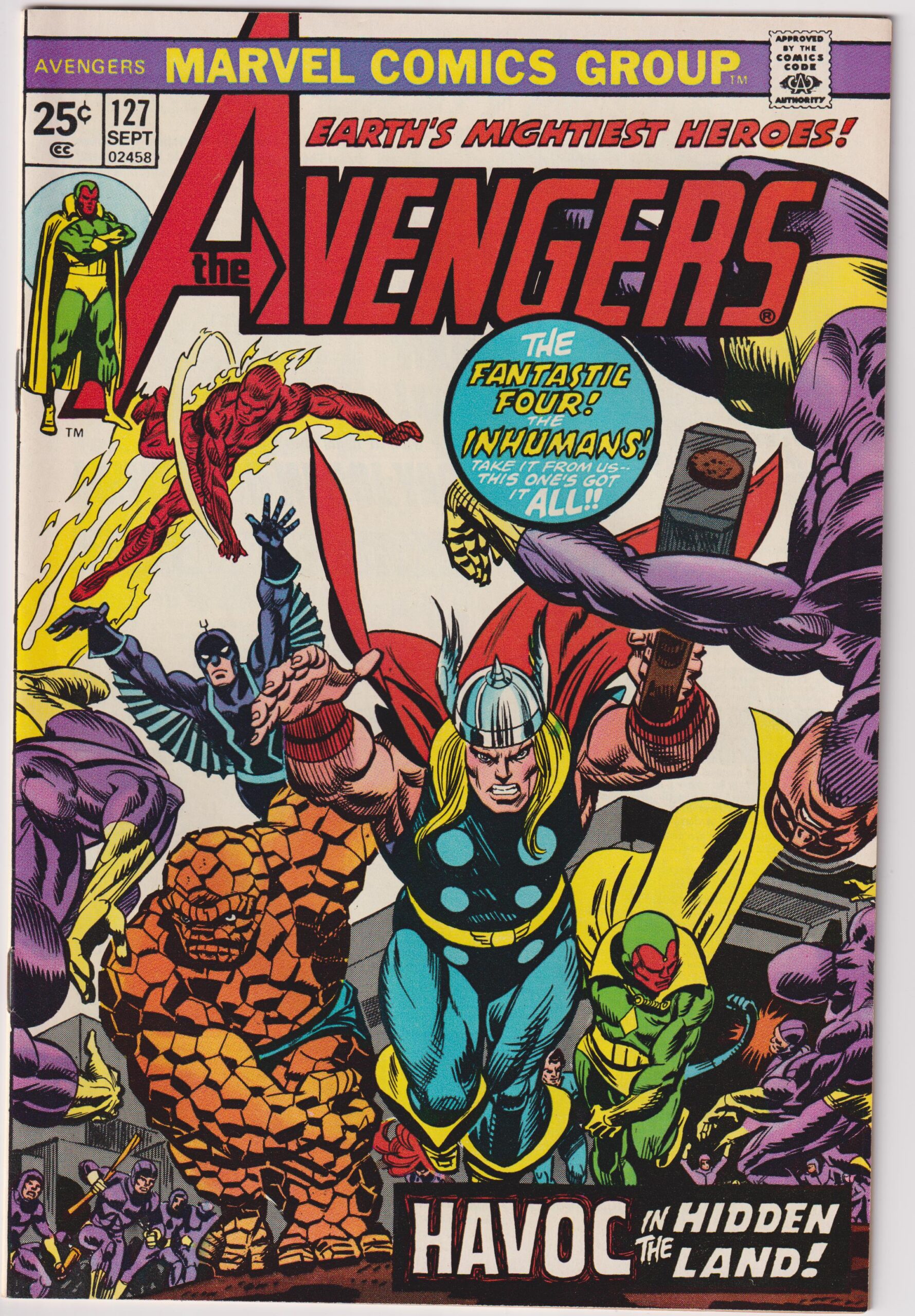 Avengers #127 Marvel Comics 1974 Ultron 7 Appearance Bronze Age/Nice Copy